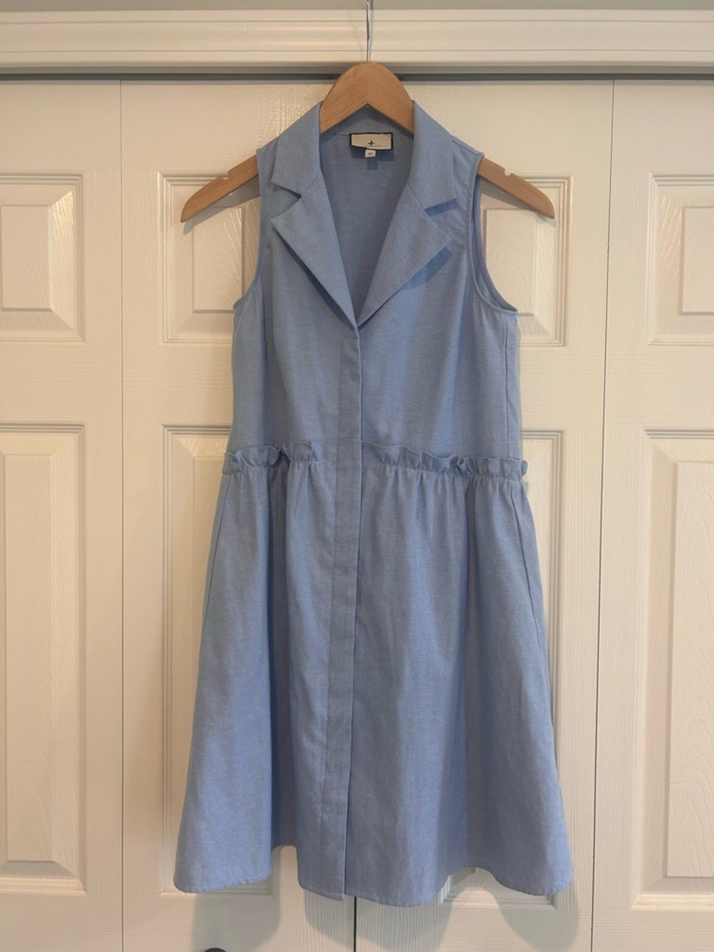 Tuckernuck Oxford Blue Sleeveless Royal Shirt Dress - Picture 3 of 3